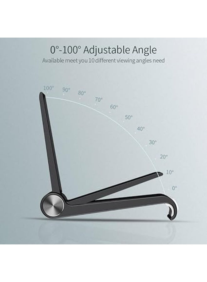 Multi-angle mobile phone holder, universal adjustable plastic tablet holder, portable and foldable desktop design, compatible with all smartphones and tablets 10 x 8 cm (Fuchsia) - Image 3